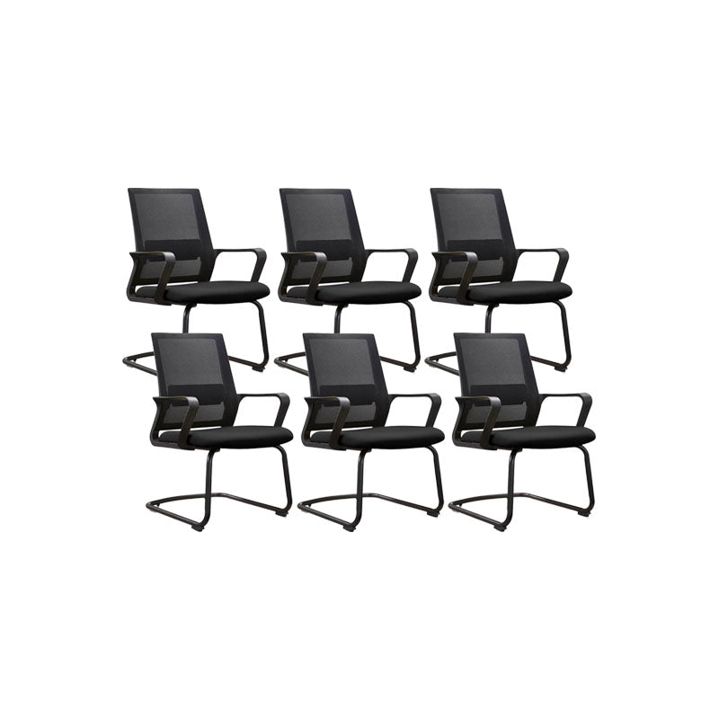 Modern No Distressing Office Chair Breathable AirGrid Fixed Arms Chair 6 Piece Set Casters Not Included Clearhalo 'furn' 'furn_office_chair' 'Furniture' 'Office Chairs' 'Office Furniture' 'office_chair' 5761007
