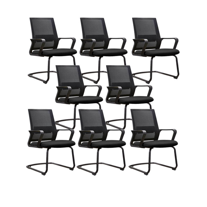 Modern No Distressing Office Chair Breathable AirGrid Fixed Arms Chair 8 Piece Set Casters Not Included Clearhalo 'furn' 'furn_office_chair' 'Furniture' 'Office Chairs' 'Office Furniture' 'office_chair' 5761008