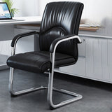 Modern Leather Management Conference Chair No Wheels Conference Chair Clearhalo 'furn' 'furn_office_chair' 'Furniture' 'Office Chairs' 'Office Furniture' 'office_chair' 5761057