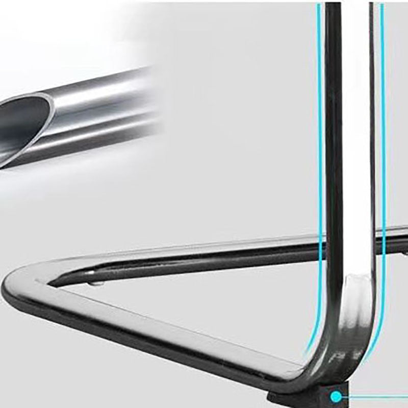 Modern Leather Management Conference Chair No Wheels Conference Chair Clearhalo 'furn' 'furn_office_chair' 'Furniture' 'Office Chairs' 'Office Furniture' 'office_chair' 5761066