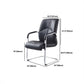 Modern Leather Management Conference Chair No Wheels Conference Chair Clearhalo 'furn' 'furn_office_chair' 'Furniture' 'Office Chairs' 'Office Furniture' 'office_chair' 5761068