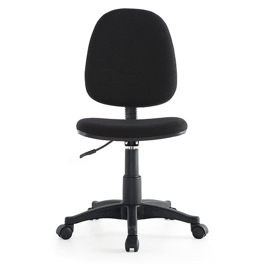 Modern Armless Upholstered Office Chair Nylon Height-adjustable Office Chair Black 1 Piece