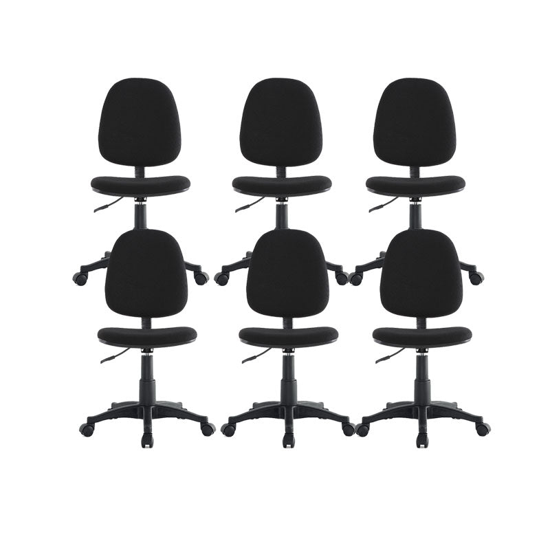 Chaire de bureau rembourré sans bras moderne Nylon High-Ajustement Chaise de bureau ajusté