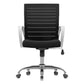 Black Mid Back Office Chair Black Cushion Arm Included Chair Clearhalo 'furn' 'furn_office_chair' 'Furniture' 'Office Chairs' 'Office Furniture' 'office_chair' 5761095