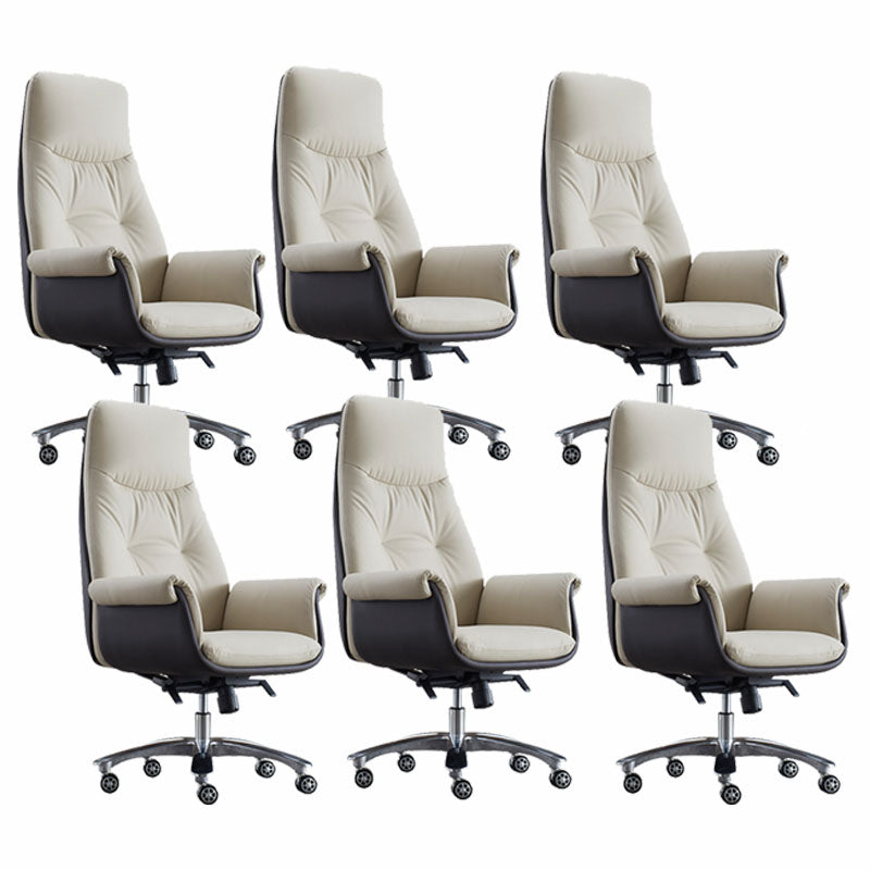 Sedia da ufficio girevole con ruote sedia in pelle di lavoro corliving