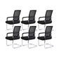 Modern Fixed Arms Office Chair Lumbar Support No Wheels Office Chair Black 6 Piece Set Clearhalo 'furn' 'furn_office_chair' 'Furniture' 'Office Chairs' 'Office Furniture' 'office_chair' 5761164
