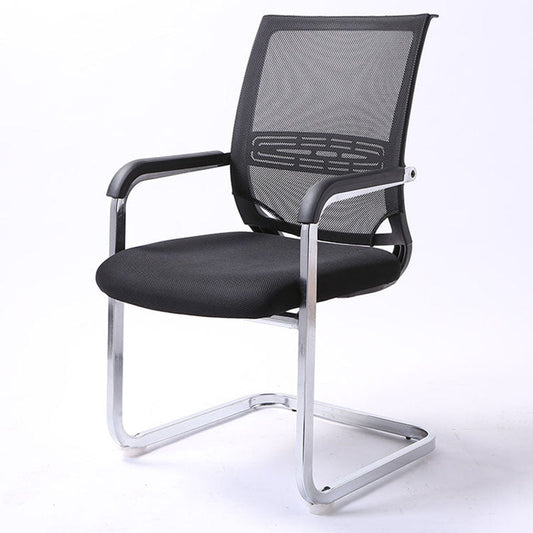 Modern Fixed Arms Office Chair Lumbar Support No Wheels Office Chair Clearhalo 'furn' 'furn_office_chair' 'Furniture' 'Office Chairs' 'Office Furniture' 'office_chair' 5761165