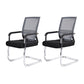 Modern Fixed Arms Office Chair Lumbar Support No Wheels Office Chair Grey 2 Piece Set Clearhalo 'furn' 'furn_office_chair' 'Furniture' 'Office Chairs' 'Office Furniture' 'office_chair' 5761169