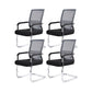 Modern Fixed Arms Office Chair Lumbar Support No Wheels Office Chair Grey 4 Piece Set Clearhalo 'furn' 'furn_office_chair' 'Furniture' 'Office Chairs' 'Office Furniture' 'office_chair' 5761172