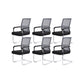 Modern Fixed Arms Office Chair Lumbar Support No Wheels Office Chair Grey 6 Piece Set Clearhalo 'furn' 'furn_office_chair' 'Furniture' 'Office Chairs' 'Office Furniture' 'office_chair' 5761173