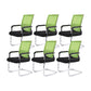 Modern Fixed Arms Office Chair Lumbar Support No Wheels Office Chair Green 6 Piece Set Clearhalo 'furn' 'furn_office_chair' 'Furniture' 'Office Chairs' 'Office Furniture' 'office_chair' 5761185