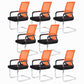 Modern Fixed Arms Office Chair Lumbar Support No Wheels Office Chair Orange 8 Piece Set Clearhalo 'furn' 'furn_office_chair' 'Furniture' 'Office Chairs' 'Office Furniture' 'office_chair' 5761191