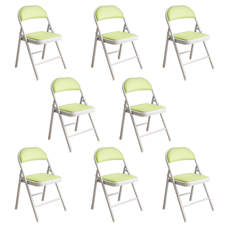 Silla de conferencia tapizada sin brazo silla de cuero de espalda baja