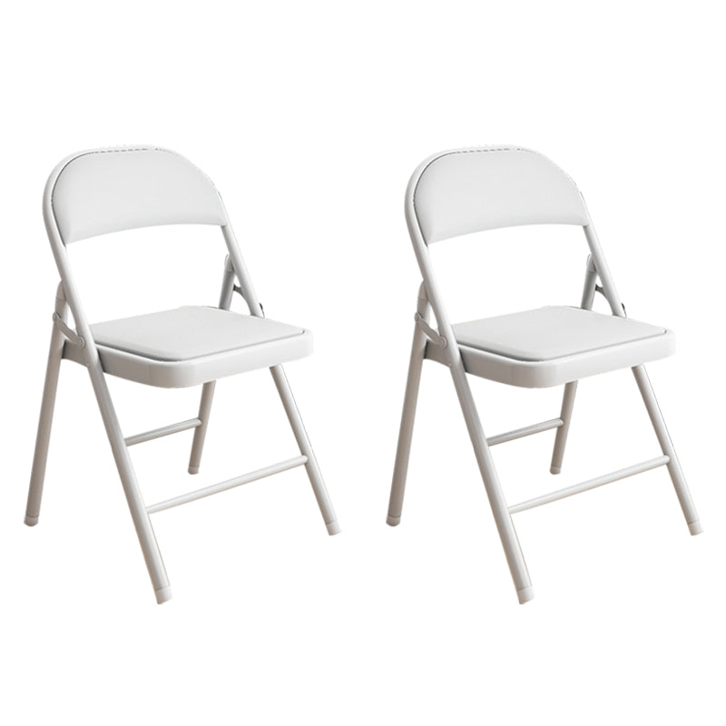 Silla de conferencia tapizada sin brazo silla de cuero de espalda baja