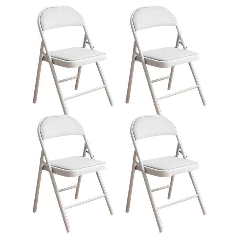 Silla de conferencia tapizada sin brazo silla de cuero de espalda baja