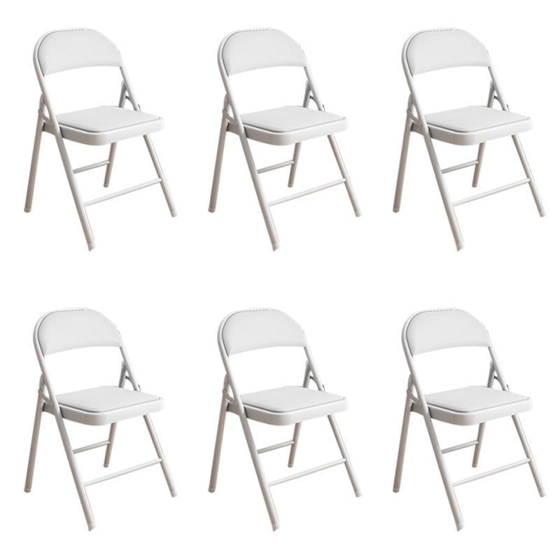 Silla de conferencia tapizada sin brazo silla de cuero de espalda baja