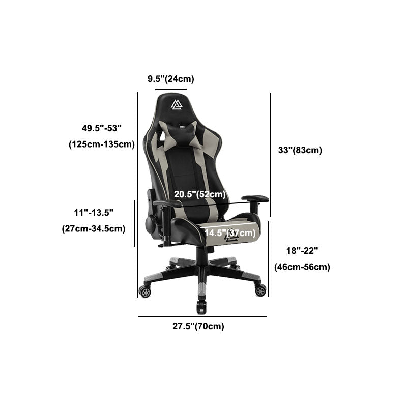Modern Desk Computer Chair Adjustable Arms Chair Leather Chair