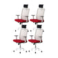 Modern Computer Chair Adjustable Arms Chair Mesh Office Chair White 4 Piece Set Clearhalo 'furn' 'furn_office_chair' 'Furniture' 'Office Chairs' 'Office Furniture' 'office_chair' 5761267