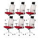 Modern Computer Chair Adjustable Arms Chair Mesh Office Chair White 6 Piece Set Clearhalo 'furn' 'furn_office_chair' 'Furniture' 'Office Chairs' 'Office Furniture' 'office_chair' 5761269