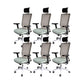 Modern Computer Chair Adjustable Arms Chair Mesh Office Chair Black 6 Piece Set Clearhalo 'furn' 'furn_office_chair' 'Furniture' 'Office Chairs' 'Office Furniture' 'office_chair' 5761280