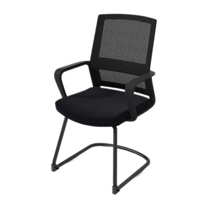 Black Mid-Back Office Chair Mesh-back Arms Included Task Chair 1 Piece Clearhalo 'furn' 'furn_office_chair' 'Furniture' 'Office Chairs' 'Office Furniture' 'office_chair' 5761332