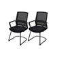 Black Mid-Back Office Chair Mesh-back Arms Included Task Chair 2 Piece Set Clearhalo 'furn' 'furn_office_chair' 'Furniture' 'Office Chairs' 'Office Furniture' 'office_chair' 5761333