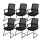 Black Mid-Back Office Chair Mesh-back Arms Included Task Chair 6 Piece Set Clearhalo 'furn' 'furn_office_chair' 'Furniture' 'Office Chairs' 'Office Furniture' 'office_chair' 5761337