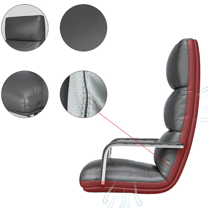 Piada di ufficio in pelle morbida per ufficio imbottito armeggiati.