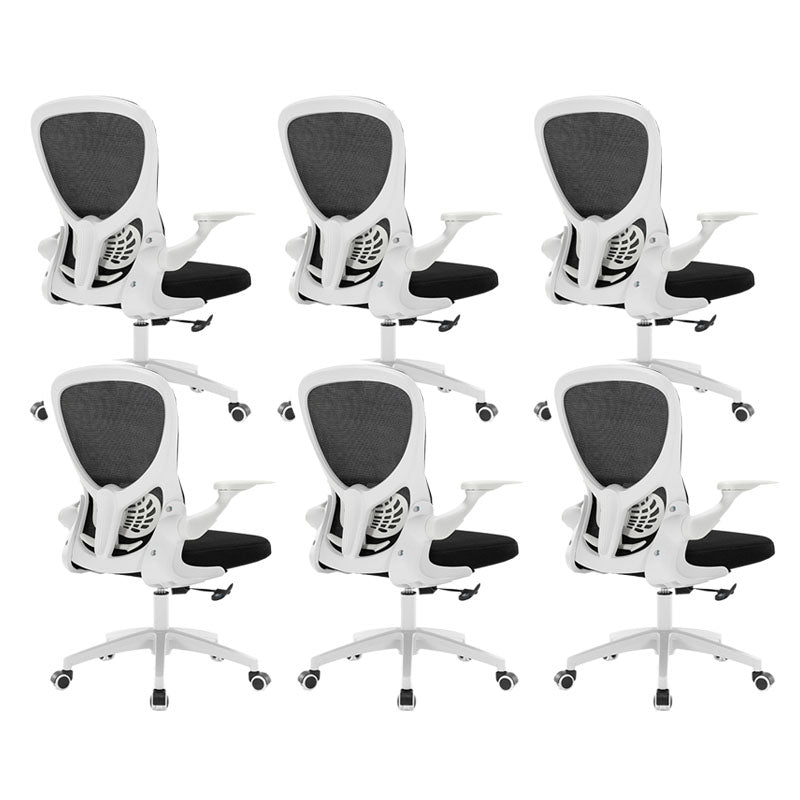 Sedia per computer moderna sedia a braccioli regolabile sedia da scrivania in maglia