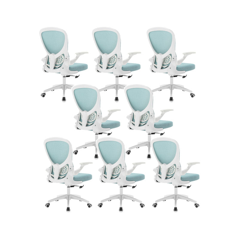 Sedia per computer moderna sedia a braccioli regolabile sedia da scrivania in maglia