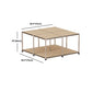 Contemporary Style Coffee Cocktail Table Metal 4 Legs Coffee Table