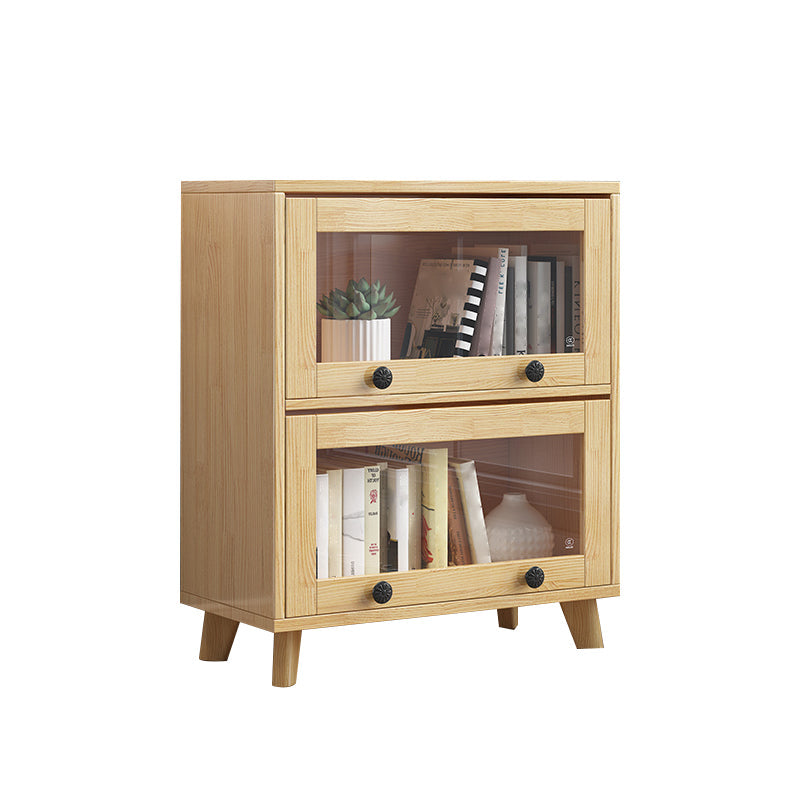 11.8" W Closed Storage Bookcase Modern Wooden Bookshelf with Glass Doors Clearhalo 'Bookcases' 'furn' 'furn_bookcases' 'Furniture' 'Office Furniture' 5765245