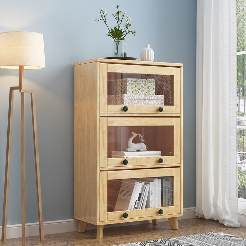 11.8" W Closed Storage Bookcase Modern Wooden Bookshelf with Glass Doors 31.5"L x 11.8"W x 48.8"H Clearhalo 'Bookcases' 'furn' 'furn_bookcases' 'Furniture' 'Office Furniture' 5765251