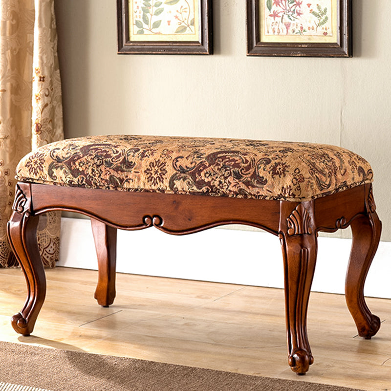 Rectangle 17.7"H Entryway Bench Cushioned Upholstered Seating Bench Yellow Clearhalo 'Benches' 'Chairs & Seating' 'furn' 'furn_benches' 'Furniture' 'Living Room Furniture' 5765273