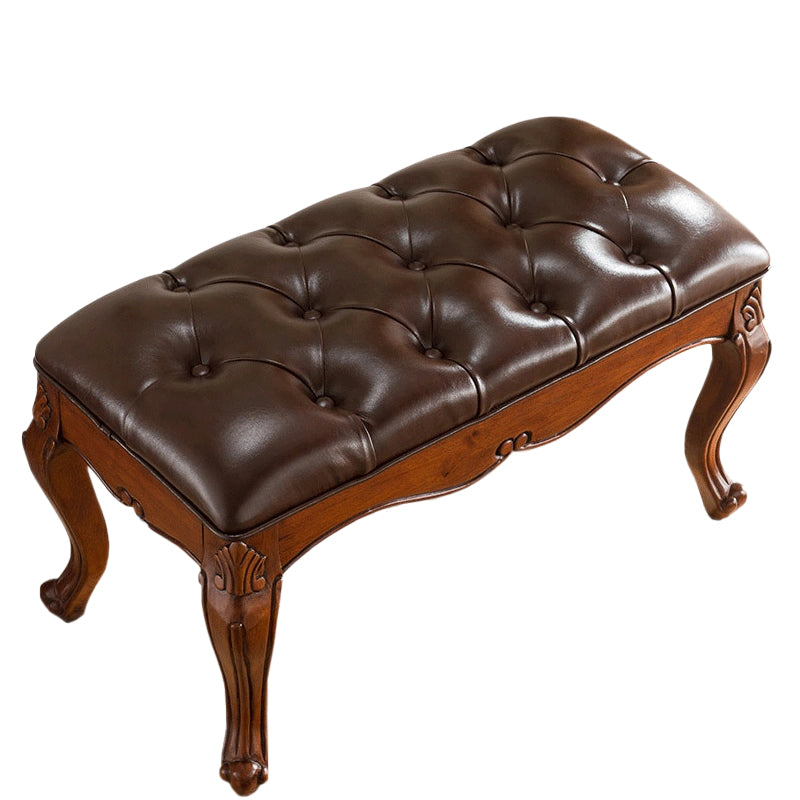 Rectangle 17.7"H Entryway Bench Cushioned Upholstered Seating Bench Clearhalo 'Benches' 'Chairs & Seating' 'furn' 'furn_benches' 'Furniture' 'Living Room Furniture' 5765279