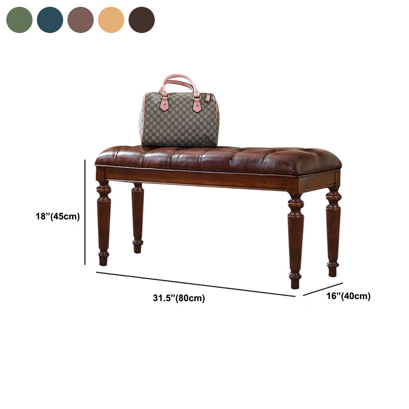 Rectangle 17.7"H Entryway Bench Cushioned Upholstered Seating Bench Clearhalo 'Benches' 'Chairs & Seating' 'furn' 'furn_benches' 'Furniture' 'Living Room Furniture' 5765282