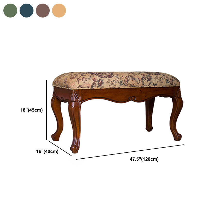 Rectangle 17.7"H Entryway Bench Cushioned Upholstered Seating Bench Clearhalo 'Benches' 'Chairs & Seating' 'furn' 'furn_benches' 'Furniture' 'Living Room Furniture' 5765288