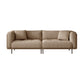 Contemporary Tuxedo Arm Cushions Sofa Faux Leather Standard Sofa with Pillows 98"L x 37"W x 31.5"H Brown Clearhalo 'furn' 'furn_sofas' 'Furniture' 'Living Room Furniture' 'Sofa' 'sofas' 5765344
