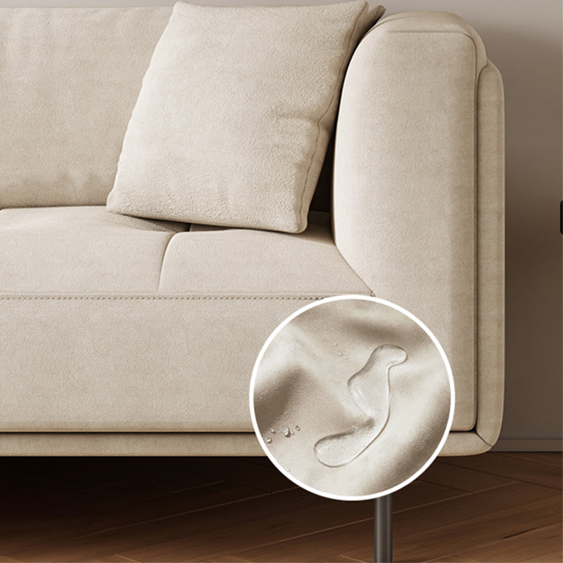 Contemporary Tuxedo Arm Cushions Sofa Faux Leather Standard Sofa with Pillows Clearhalo 'furn' 'furn_sofas' 'Furniture' 'Living Room Furniture' 'Sofa' 'sofas' 5765347