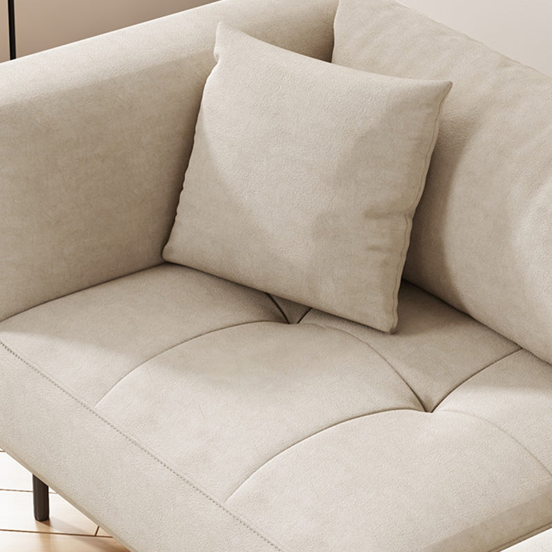 Contemporary Tuxedo Arm Cushions Sofa Faux Leather Standard Sofa with Pillows Clearhalo 'furn' 'furn_sofas' 'Furniture' 'Living Room Furniture' 'Sofa' 'sofas' 5765348