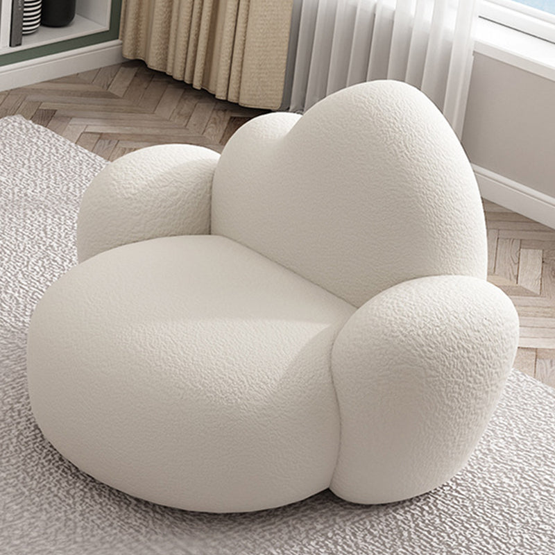 Divano curvo in lana bianca moderna di divano a braccio quadrato da 37,40 "per appartamento