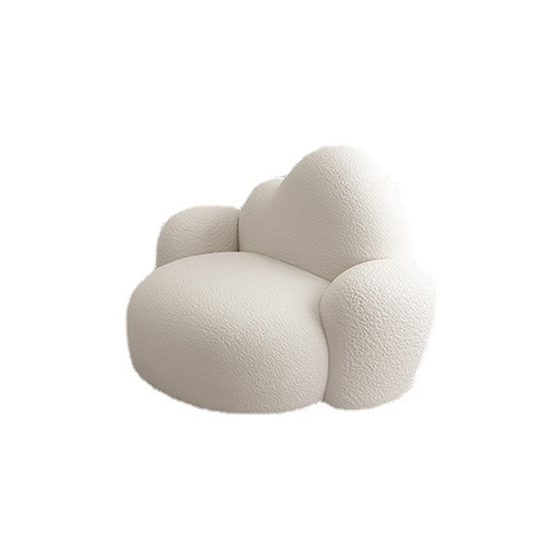 Divano curvo in lana bianca moderna di divano a braccio quadrato da 37,40 "per appartamento