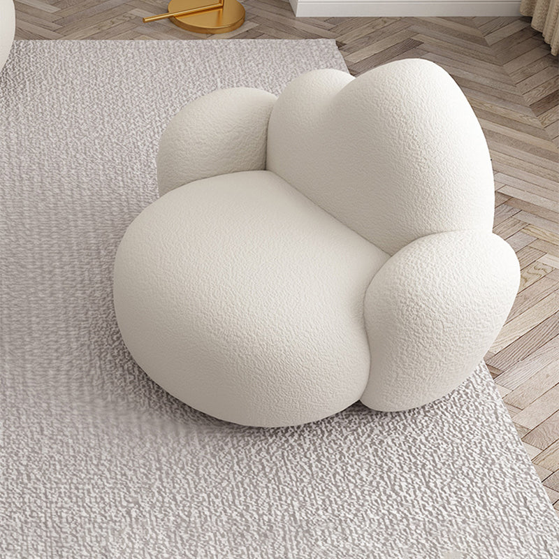 Divano curvo in lana bianca moderna di divano a braccio quadrato da 37,40 "per appartamento