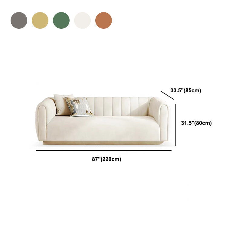Contemporary Sewn Pillow Back Sofa Tuxedo Arm Wool Sofa - 2/3-Seater Clearhalo 'furn' 'furn_sofas' 'Furniture' 'Living Room Furniture' 'Sofa' 'sofas' 5765416