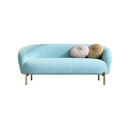 Velvet Modern Sold Sold Sofa 29.92 "H Tuxedo ARM SOFA avec 2 oreillers