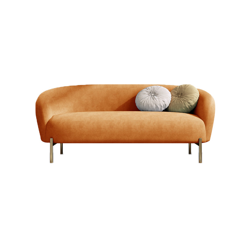 Velvet Modern Sold Sold Sofa 29.92 "H Tuxedo ARM SOFA avec 2 oreillers
