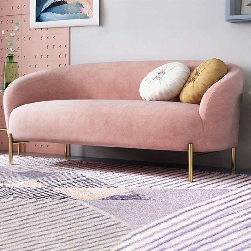 Velvet Modern Sold Sold Sofa 29.92 "H Tuxedo ARM SOFA avec 2 oreillers