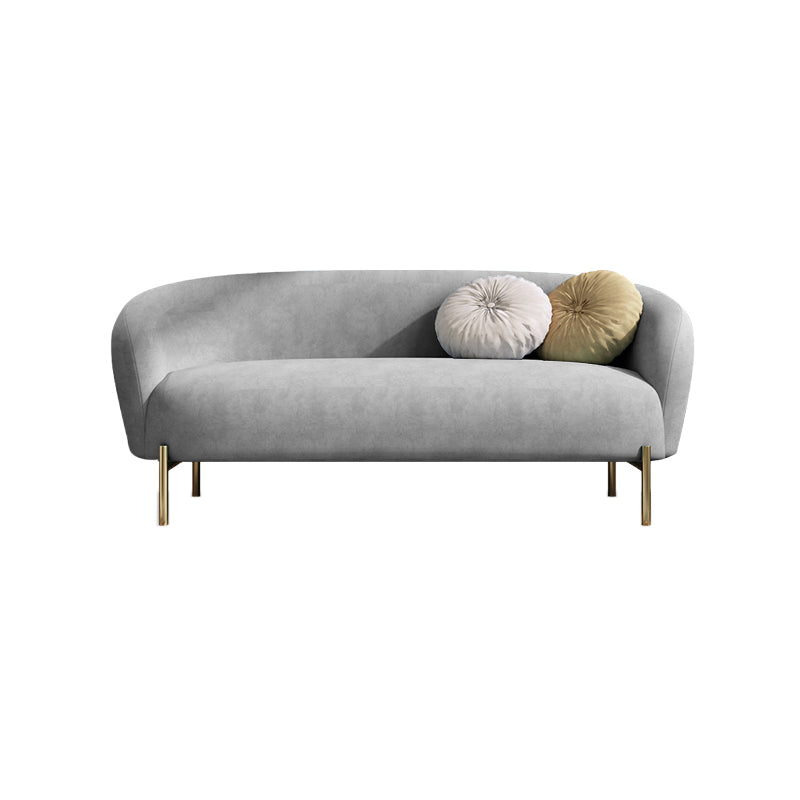 Velvet Modern Sold Sold Sofa 29.92 "H Tuxedo ARM SOFA avec 2 oreillers