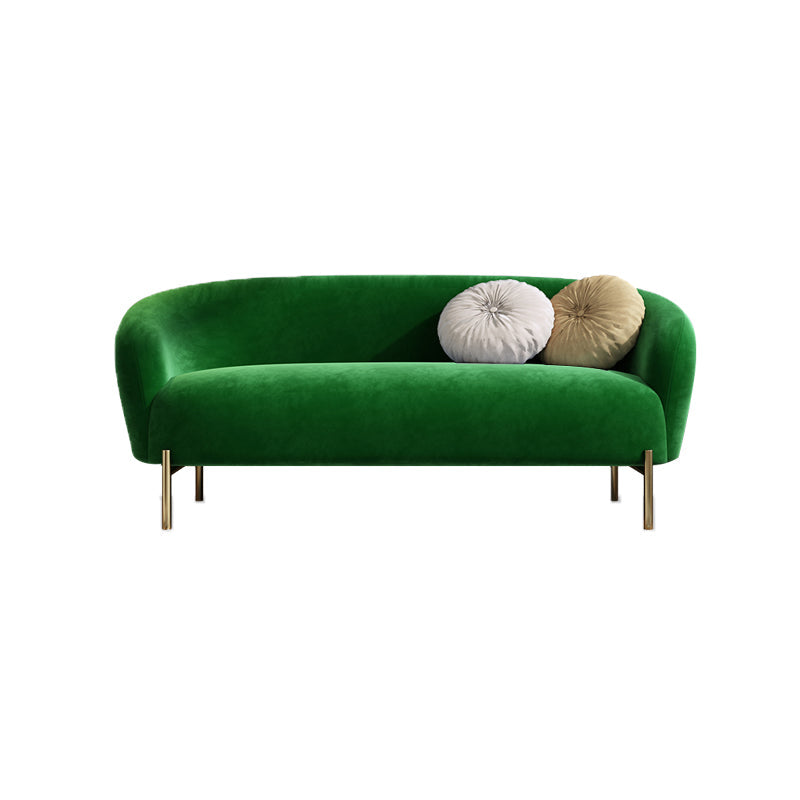 Velvet Modern Sold Sold Sofa 29.92 "H Tuxedo ARM SOFA avec 2 oreillers