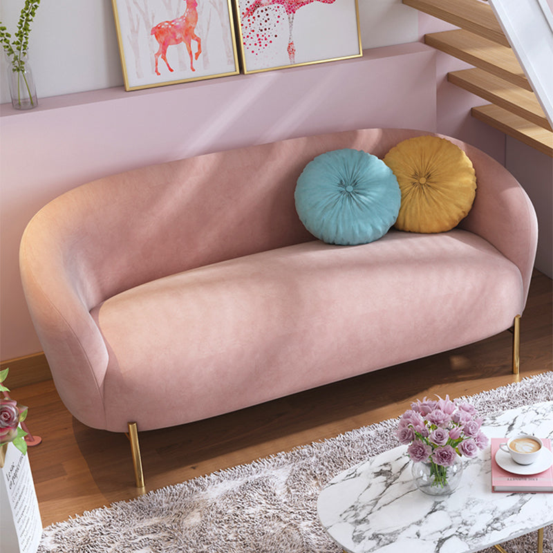 Velvet Modern Sold Sold Sofa 29.92 "H Tuxedo ARM SOFA avec 2 oreillers